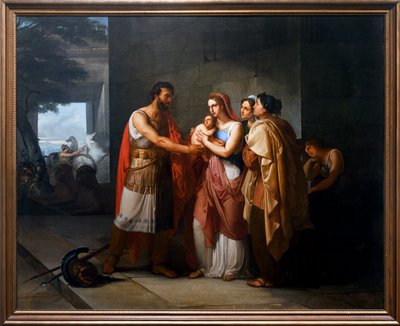 Hektor begrüßt Andromache und Astyanax von Francesco Hayez